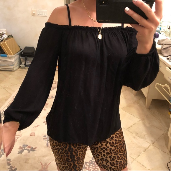 Zara Tops - Zara // sheer off the shoulder blouse